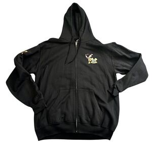 Disneyland 50th Anniversary Black Hoodie with Logo front and big graphic back
